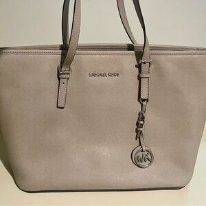 Michael Kors Gray Saffiano Leather Tote